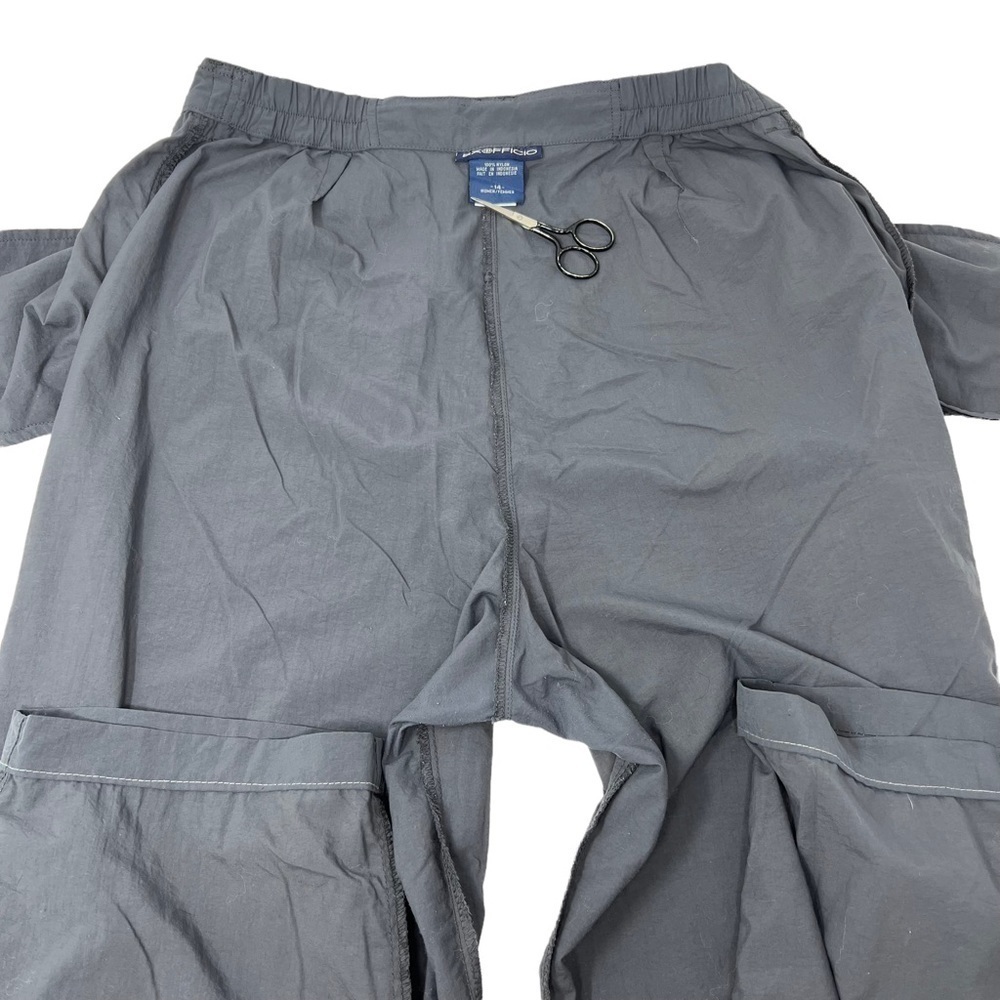 ExOfficio Bugs Away Gray Straight Leg Hiking Field Pants 14 Nylon High Waist - Picture 12 of 15